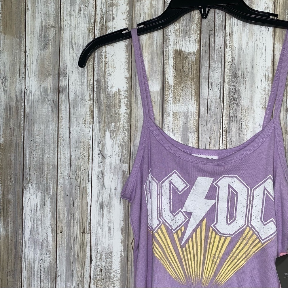 NWT AC/DC Purple Fitted Ribbed Dress - Picture 7 of 7